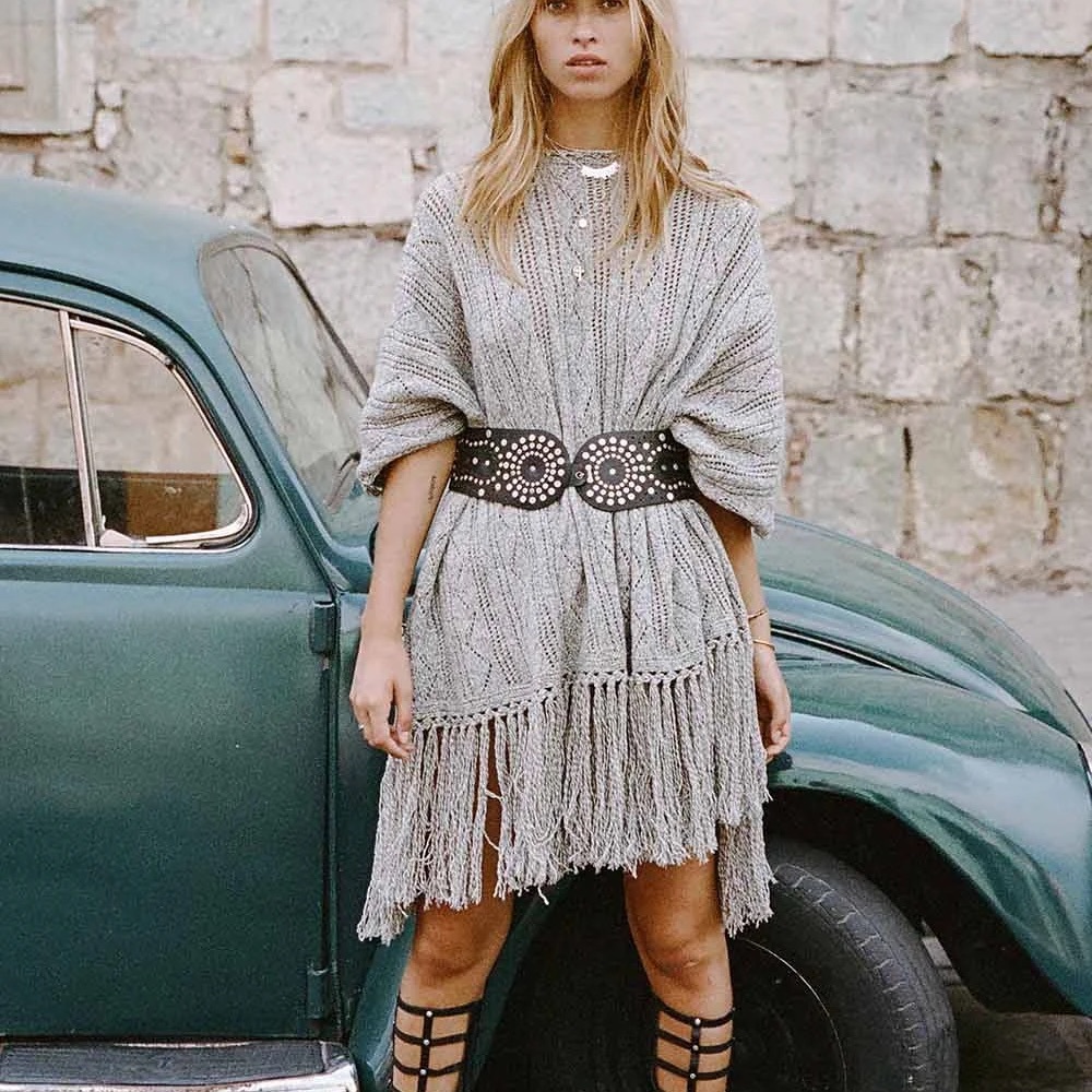 🌵ARNHEM🌵100% LAMBSWOOL PONCHO - Picture 2 of 11
